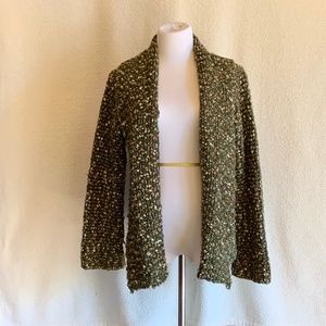 Anthropologie Curio popcorn stitch sweater coat